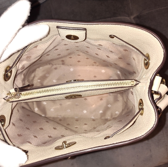 NWOT KATE SPADE MARTI FAUX FUR BUCKET SHOULDER BAG LIGHT SAND - Picture 15 of 15